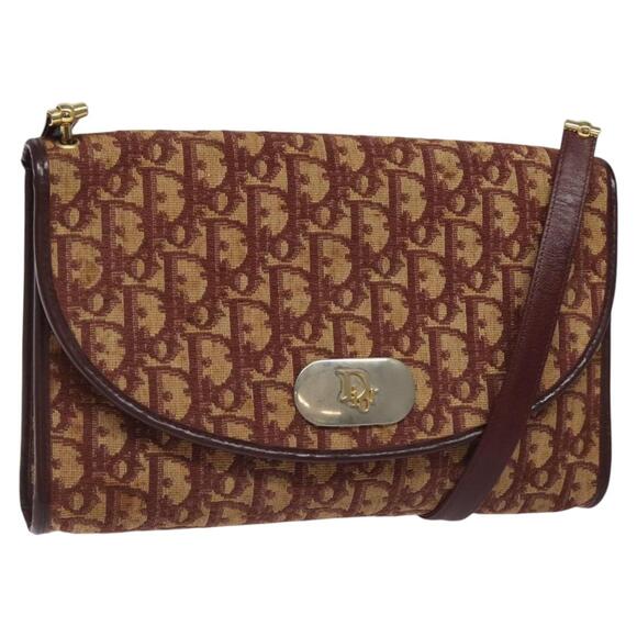 DIOR Trotter Canvas Shoulder Bag Red - Picture 1 of 16
